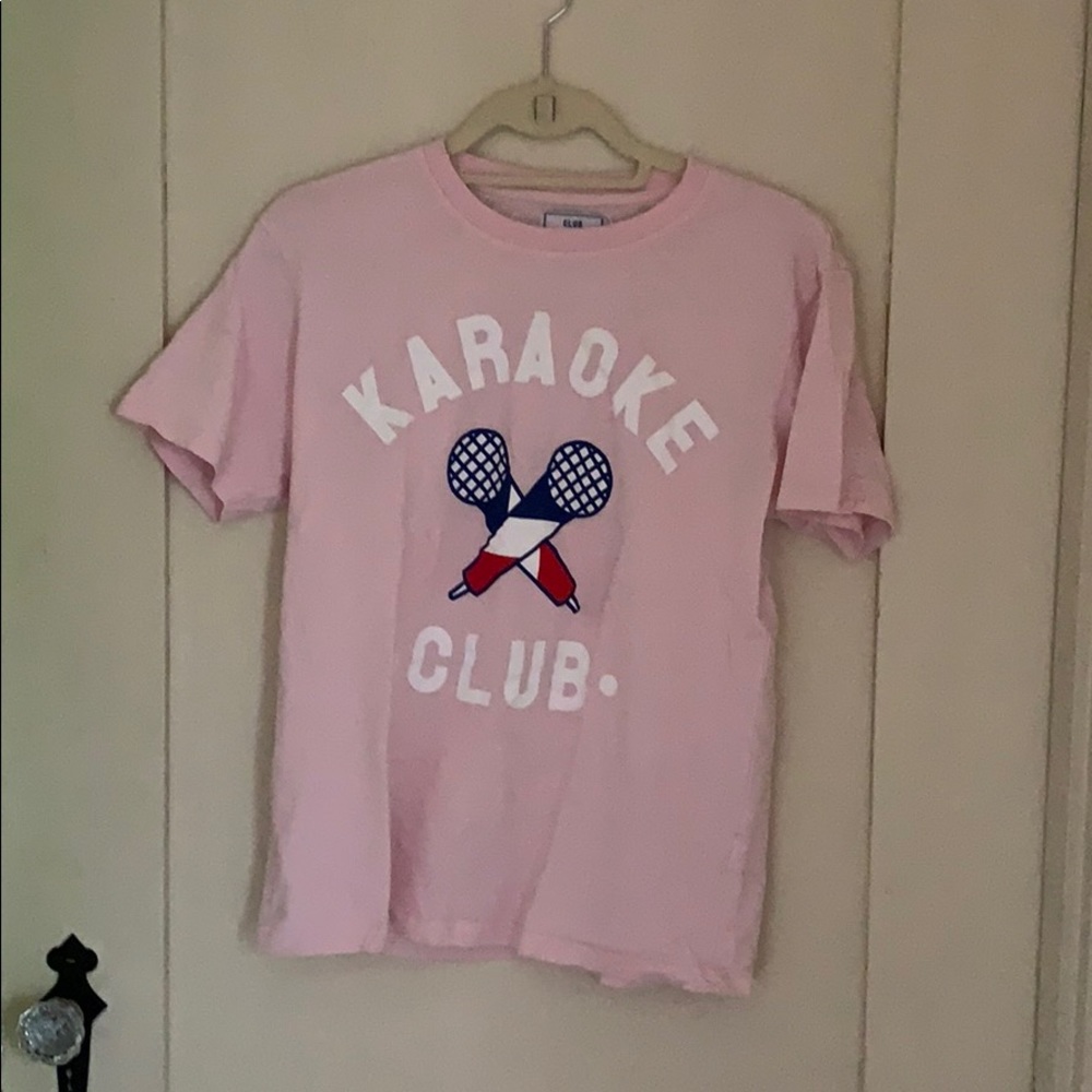 Karaoke club madewell pink shirt